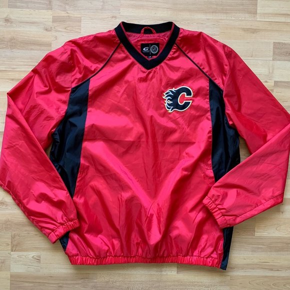 NHL Other - Vintage Calgary Flames G-III Carl Banks NHL Pullover Double Sided Windbreaker